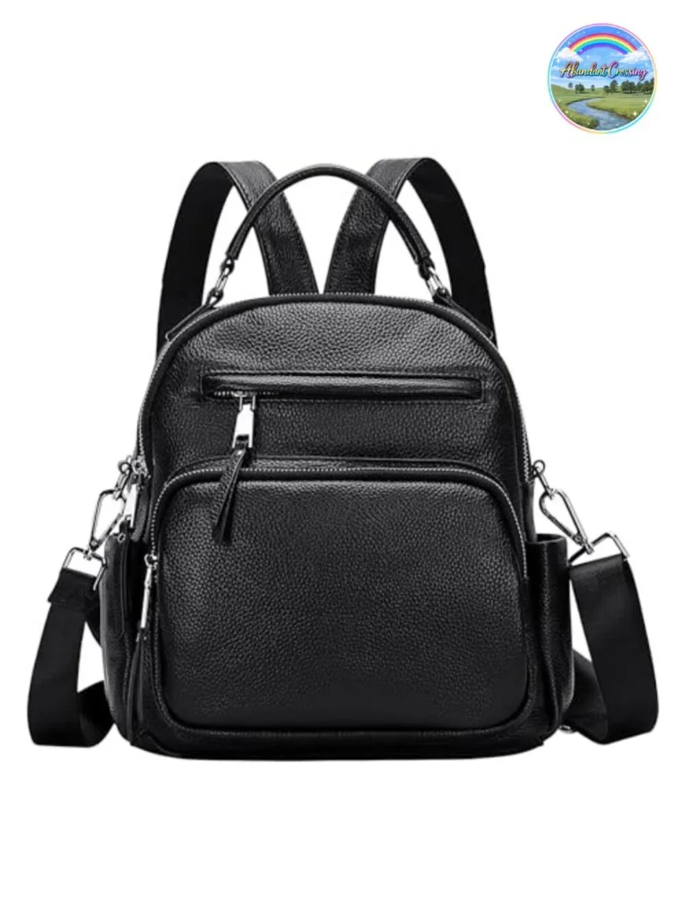 Genuine Leather Convertible Backpack Purse for Women 4-Way Carry Daypack